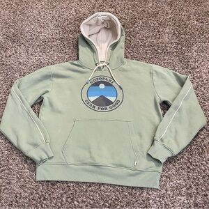 Cotopaxi Pullover Hoodie Women’s XS Sage Green Gear For Good Logo Sweatshirt
